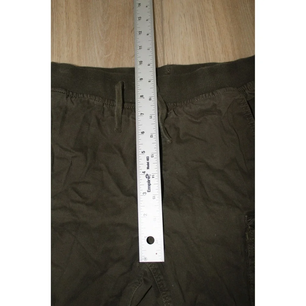 H&M Kids Olive‎ Green Cargo Jogger Pants Elastic Waist Size 8-9Y Utility